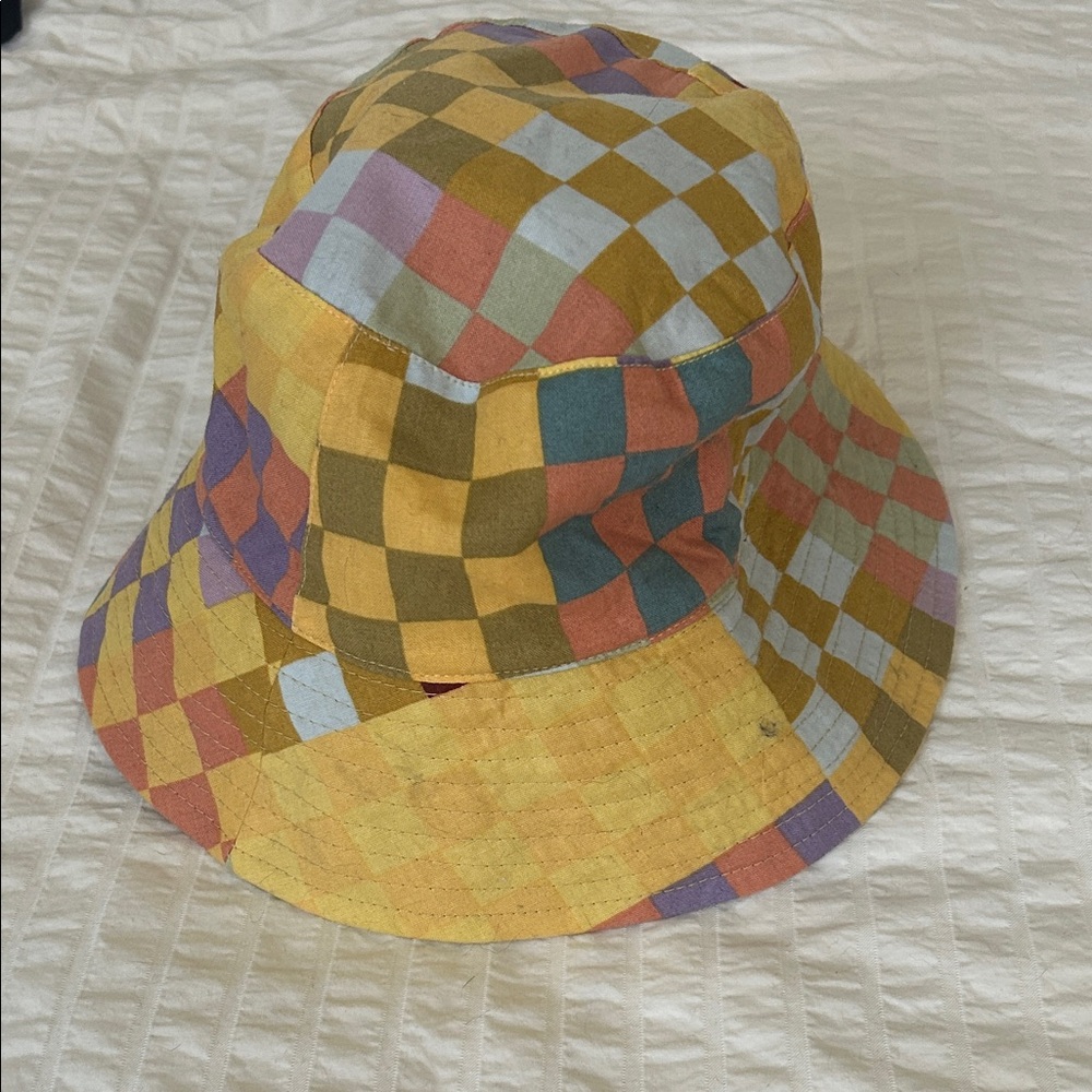 BAGGU Multicolor Checkered Bucket Hat